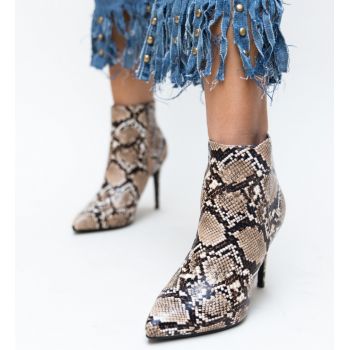 Botine Granat Bej Botine Granat Bej