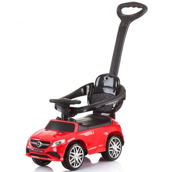 Masinuta copii de impins Chipolino Mercedes AMG GLE 63 Coupe red cu maner si copertina, suport pentru picioare, spatiu de depozitare sub sezut, panou muzical, bara de siguranta si suport pentru pahar