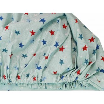 Cearceaf Stelute somnoroase KidsDecor cu elastic din bumbac 70 x 120 cm ieftina