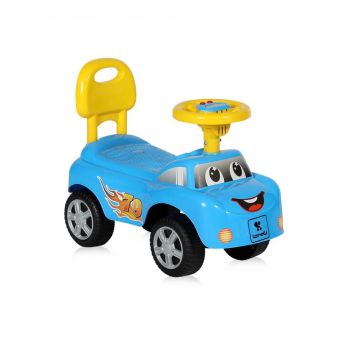 Masinuta pentru copii Ride-On fara pedale Lorelli My Friend Blue muzicala, spatar inalt, protectie impotriva rasturnarii, lumini