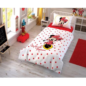 Lenjerie de pat Tac 3 piese Disney Minnie Mouse Canlandir