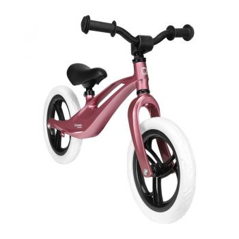 Bicicleta usoara Bart fara pedale reglabila 12 inch Bubblegum Lionelo la reducere