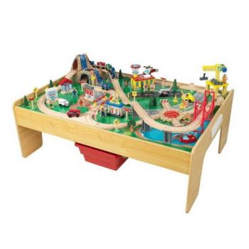 Set cu masuta de joaca Adventure Town Railway de firma original