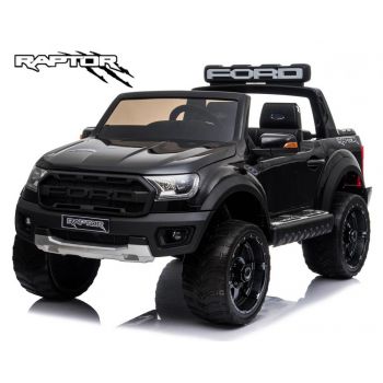 Masinuta electrica cu scaun de piele Ford Ranger Raptor Black de firma originala