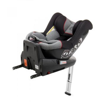 Scaun auto Babyauto Lennox isofix rotatie 360 grade picior suport 0-18 kg gri-rosu de firma original