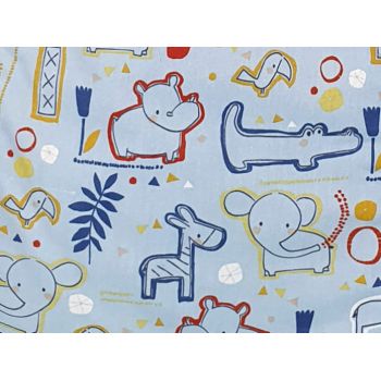 Sac de dormit copii 0.5 tog KidsDecor Circul Animalelor bleu din bumbac 60 cm de firma original