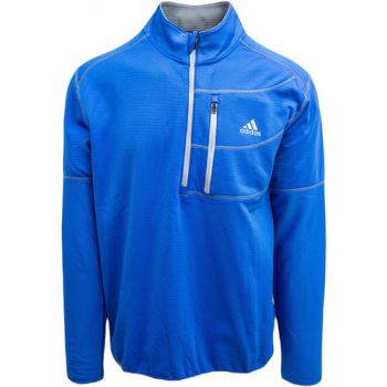 Bluza barbati adidas Performance Climawarm Gridded 14 Zip Golf DQ1785