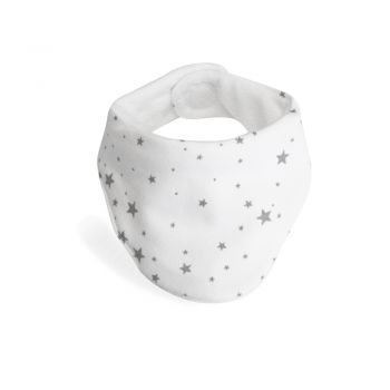 Baveta cu doua fete tip esarfa BabyJem Scarf White Stars