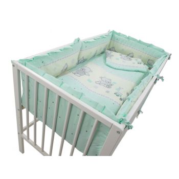 Lenjerie Teddy Toys Turquoise 4+1 piese M2 140x70