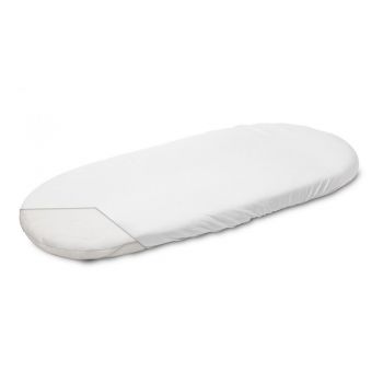 Husa de bumbac cu elastic pentru salteaua de landou alba de firma original