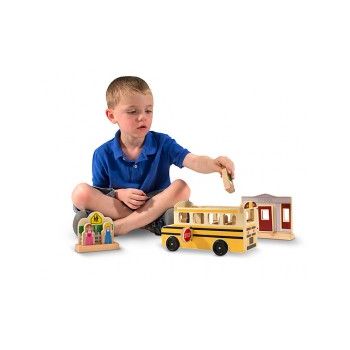 Autobuzul scolar -set de joaca din lemn - Melissa & Doug