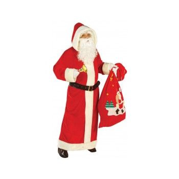 Costum de catifea Mos Craciun XL SUPER DELUXE SANTA CLAUS