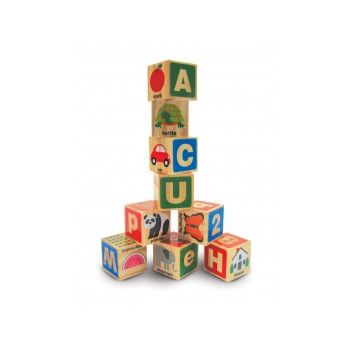 Cuburi din lemn Alfabetul