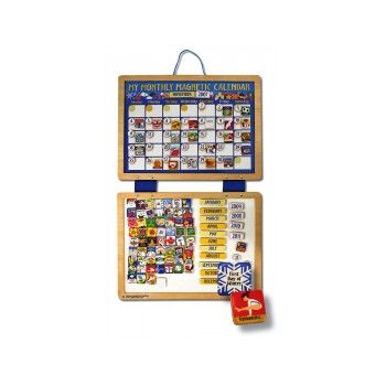 Melissa & Doug - Calendar din lemn magnetic