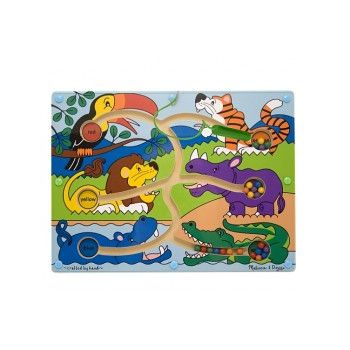 Melissa&Doug - Joc din lemn Labirint Magnetic Culorile