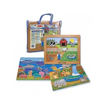 Melissa & Doug - Set de joaca magnetic Habitatele animalelor