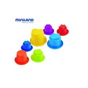 Miniland - Piramida din cupe pentru bebelusi la reducere
