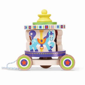 Jucarie de tras carusel Melissa and Doug la reducere