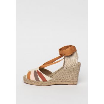 Sandale wedge de panza cu varf decupat Arley