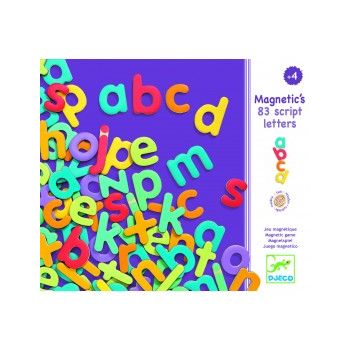 83 Litere magnetice colorate pentru copii- Djeco la reducere