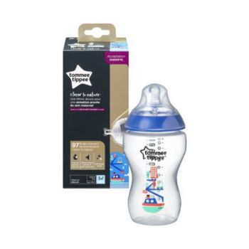 Biberon decorat 340ml, Tommee Tippee, 1 buc,