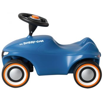 Masinuta pentru copii fara pedale Big Bobby Car Neo Blue, roti din cauciuc silentios, potrivita copiilor cu varsta peste 1 an, cu greutatea pana la 50 kg