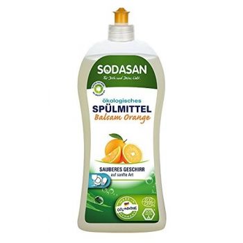 Detergent vase lichid cu balsam bio portocala 1L Sodasan ieftin