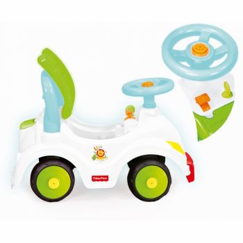 Masinuta copii fara pedale Fisher Price 4 in 1 Ride on rocker prevazuta cu maner si protectie laterala, suport pentru picioare de la 12 luni pana la 23 kg