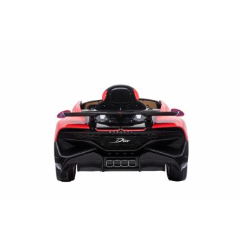 Masinuta electrica cu roti din cauciuc si scaun piele Bugatti Divo Red Masinuta electrica cu roti din cauciuc si scaun piele Bugatti Divo Red