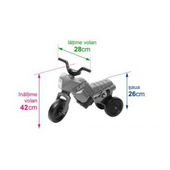 Tricicleta fara pedale Enduro Mini pearl-rosu
