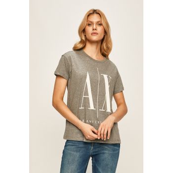 Armani Exchange tricou femei, culoarea gri, 8NYTCX YJG3Z