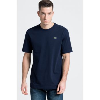 Lacoste tricou barbati, culoarea albastru marin, neted