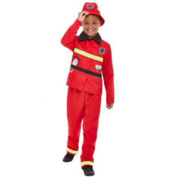 Costum pompier 3-4 ani - marimea 140 cm ieftin