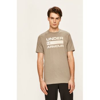 Under Armour tricou barbati, culoarea verde, cu imprimeu