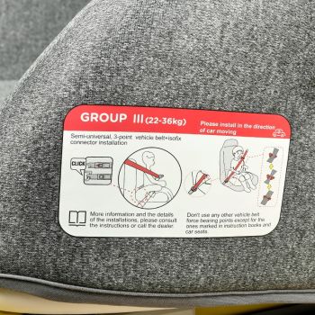 Inaltator auto isofix Hero Buf Boof Grey