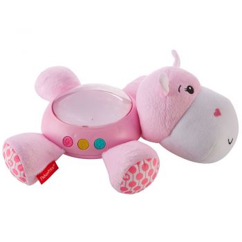 Lampa de veghe plus Fisher Price by Mattel Newborn Hipopotam roz