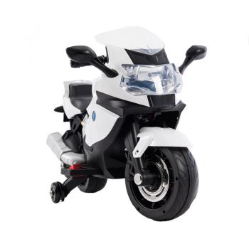 Motocicleta electrica cu scaun de piele Nichiduta Racing White ieftina