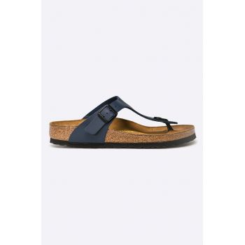 Birkenstock șapi Gizeh femei, culoarea albastru marin, cu toc plat, 143621