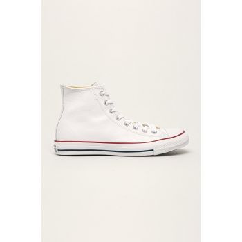 Converse teniși de piele bărbați, culoarea alb