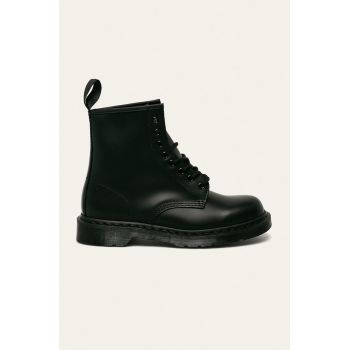 Dr. Martens ghete de piele 1460 Mono bărbați, culoarea negru 14353001-Black