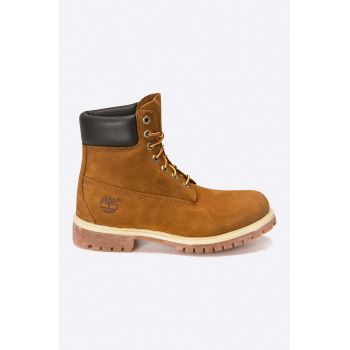 Timberland cizme din piele intoarsa barbati, culoarea maro