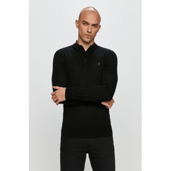 AllSaints - Longsleeve Mode Merino LS Polo