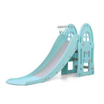 Tobogan pentru copii cu cos de baschet Nichiduta Garden Happy Kid Blue de firma original