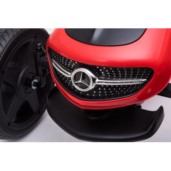 Kart cu pedale si roti din cauciuc EVA Mercedes-Benz Red