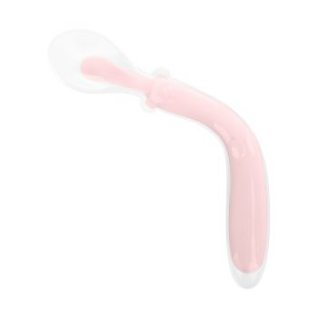 Lingurita flexibila din silicon Ultrasoft Training Spoon Pink de firma originala