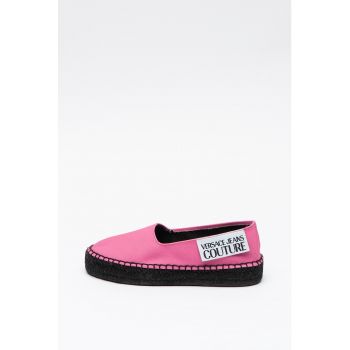 Pantofi loafer din material textil - cu logo