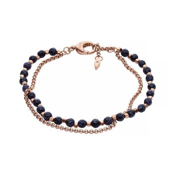 JA6853791 SHIMMER GLASS STONE DOUBLE CHAIN BRACELET JA6853791 SHIMMER GLASS STONE DOUBLE CHAIN BRACELET