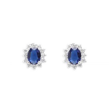 Catherine Royal Blue Earrings CZE975 de firma originali