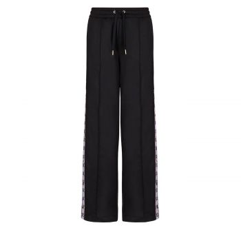 ACETATE TROUSERS WITH CONTRAST SIDE BAND M