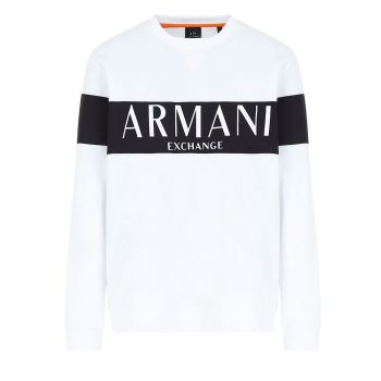 Crew neck sweatshirt with logo lettering xl
